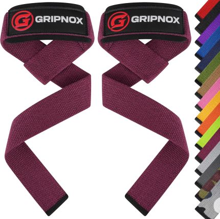 GRIPNOX Cotton Lifting Straps - Burgundy