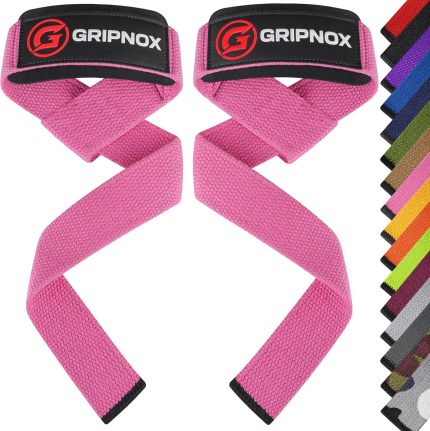 GRIPNOX Cotton Lifting Straps - Pink
