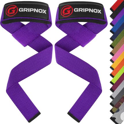 GRIPNOX Cotton Lifting Straps - Purple