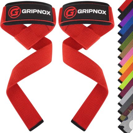 GRIPNOX Cotton Lifting Straps - Red