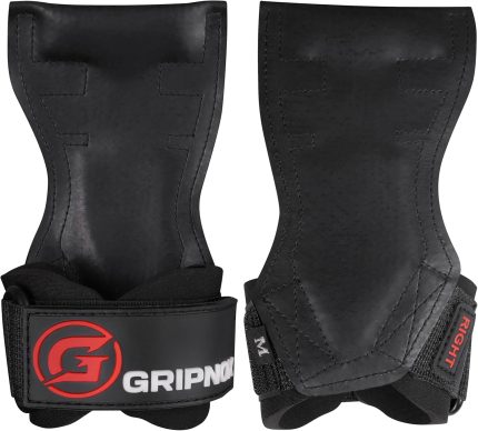GRIPNOX Premium Lifting Grips - Regular Black Rubber