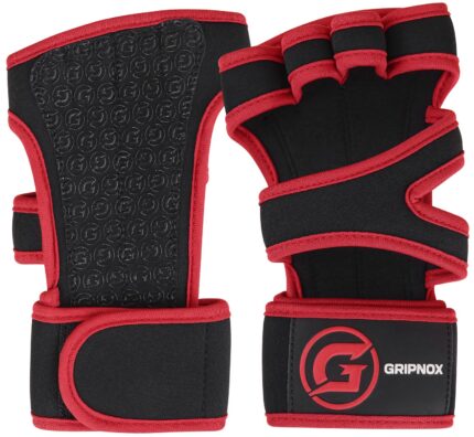 Gripnox Openhand Ventilated Gym Gloves – Red