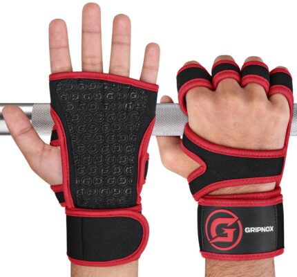Gripnox Openhand Ventilated Gym Gloves – Red detail