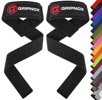 GRIPNOX Cotton Lifting Straps - Black - available colors view