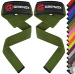 GRIPNOX Cotton Lifting Straps - Army Green - available colors view