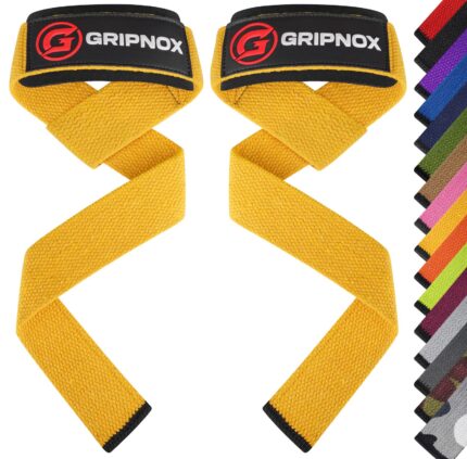 GRIPNOX Cotton Lifting Straps - Yellow - available colors view