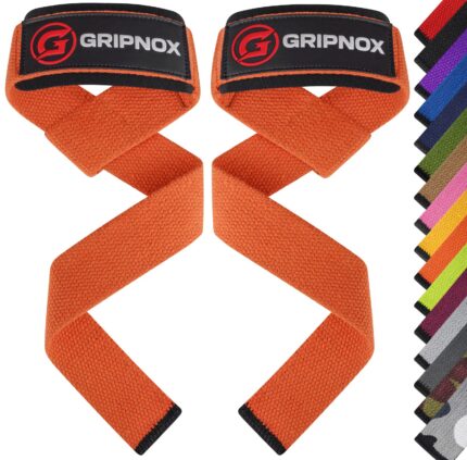 GRIPNOX Cotton Lifting Straps - Orange - available colors view