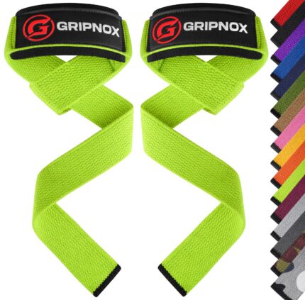 GRIPNOX Cotton Lifting Straps - F Green - available colors view