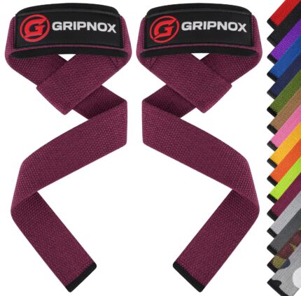 GRIPNOX Cotton Lifting Straps - Mehroon - available colors view