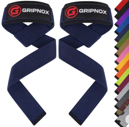 GRIPNOX Cotton Lifting Straps - Navy Blue - available colors view