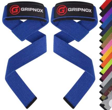 GRIPNOX Cotton Lifting Straps - Blue - available colors view