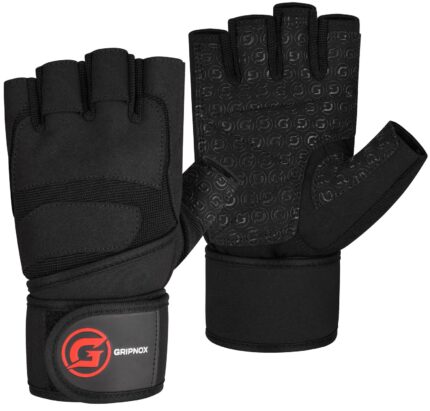 Gripnox Half Finger Gym Gloves – Black