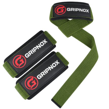 GRIPNOX Cotton Lifting Straps - Army Green - main product image