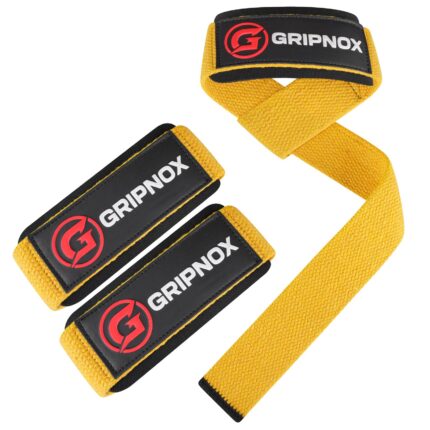 GRIPNOX Cotton Lifting Straps - Yellow - main product image