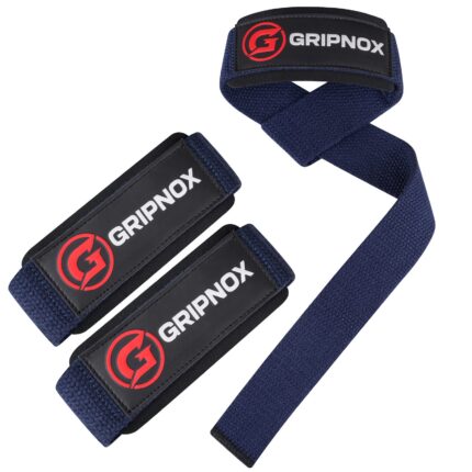 GRIPNOX Cotton Lifting Straps - Navy Blue - main product image