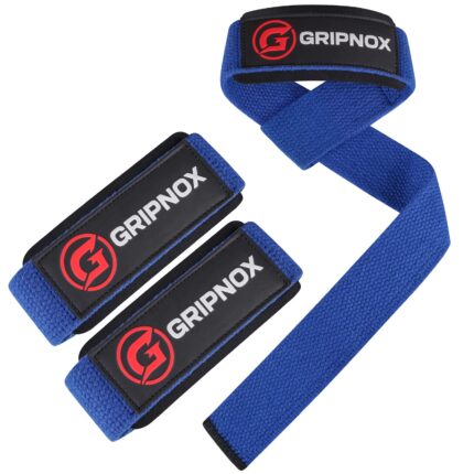 GRIPNOX Cotton Lifting Straps - Blue - main product image