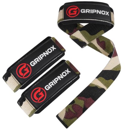 GRIPNOX Cotton Lifting Straps - Army Camouflage - main product image