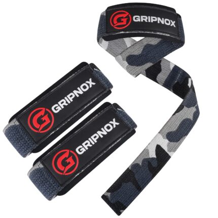 GRIPNOX Cotton Lifting Straps - Grey Camouflage - main product image