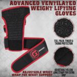 Gripnox Openhand Ventilated Gym Gloves – Red detail