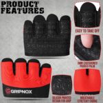 Gripnox Palm Gym Gloves – Red detail