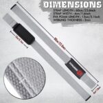 GRIPNOX Cotton Lifting Straps - Grey - dimensions infographic