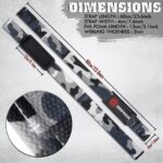 GRIPNOX Cotton Lifting Straps - Grey Camouflage - dimensions infographic