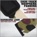 GRIPNOX Cotton Lifting Straps - Army Camouflage - padding and stitching detail
