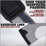 GRIPNOX Cotton Lifting Straps - Grey Camouflage - padding and stitching detail