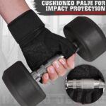 Gripnox Half Finger Gym Gloves – Black detail