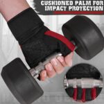 Gripnox Half Finger Gym Gloves – Red detail