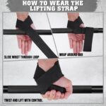 GRIPNOX Cotton Lifting Straps - Black - how to wear guide