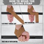 GRIPNOX Cotton Lifting Straps - Brown - how to wear guide