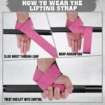 GRIPNOX Cotton Lifting Straps - Pink - how to wear guide
