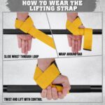 GRIPNOX Cotton Lifting Straps - Yellow - how to wear guide