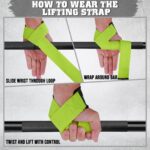 GRIPNOX Cotton Lifting Straps - F Green - how to wear guide