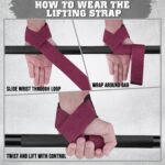 GRIPNOX Cotton Lifting Straps - Mehroon - how to wear guide