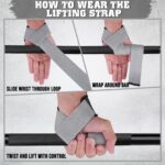 GRIPNOX Cotton Lifting Straps - Grey - how to wear guide