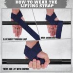 GRIPNOX Cotton Lifting Straps - Navy Blue - how to wear guide