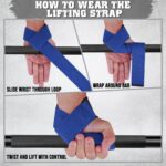 GRIPNOX Cotton Lifting Straps - Blue - how to wear guide