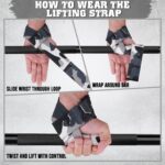 GRIPNOX Cotton Lifting Straps - Grey Camouflage - how to wear guide