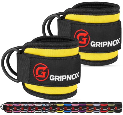 Gripnox Ankle Straps for Cable Machine - Yellow