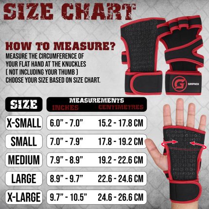 GRIPNOX Open-Hand Ventilated Gym Gloves - Red