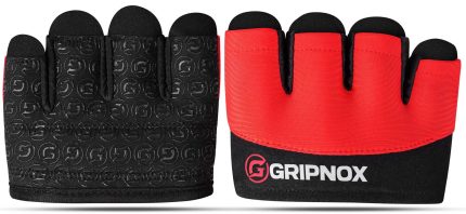 GRIPNOX Palm Grip Gloves - Red